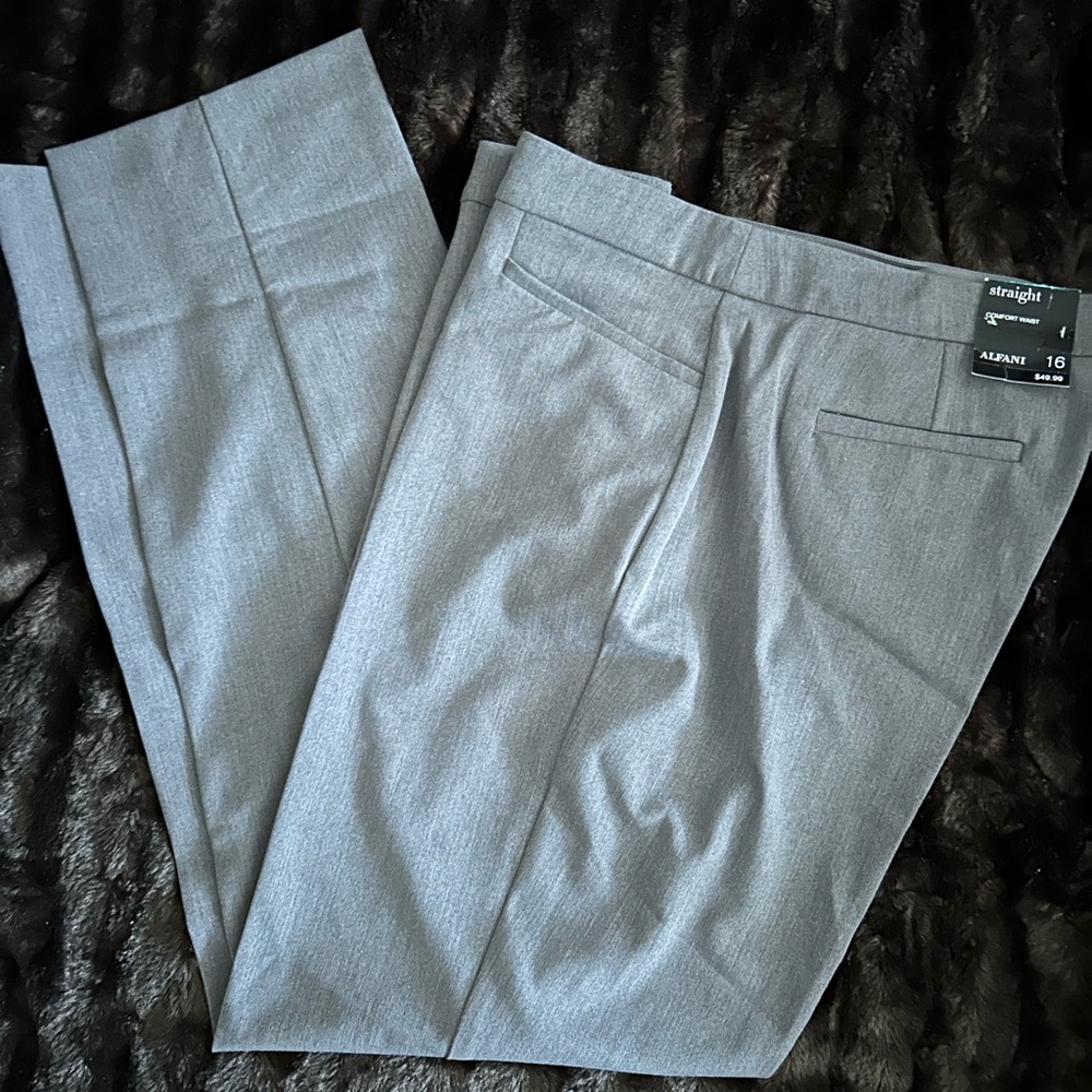 Alfani Light Gray Trousers